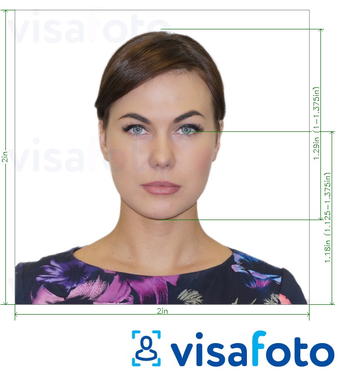 Ví dụ cho ảnh với Visa Panama 2x2 inch cùng kích cỡ xác định chính xác.