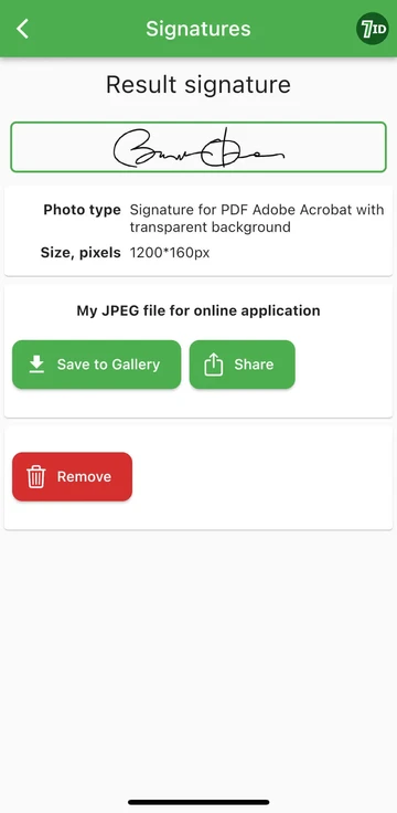 Application 7ID : Téléchargez la signature