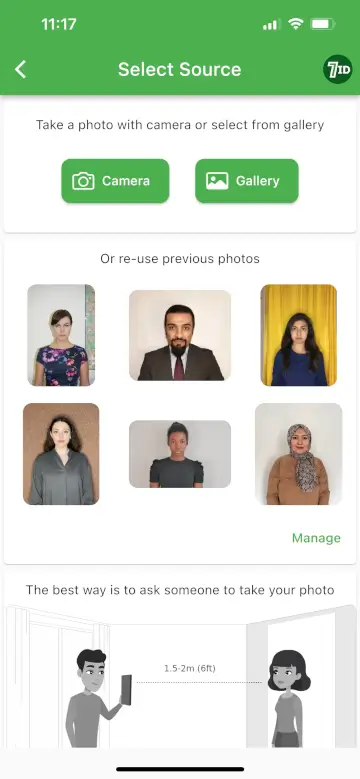 7ID alkalmazás: Albánia Visa Photo Maker