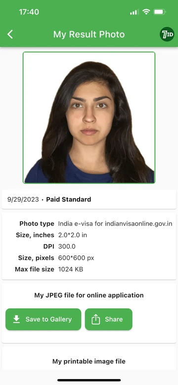 7ID: Kunin ang iyong Indian visa na larawan