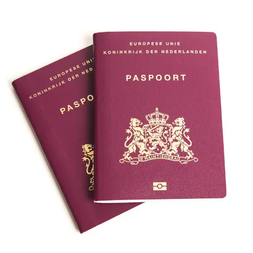 Aplicación con foto de pasaporte y documento de identidad de los Países Bajos