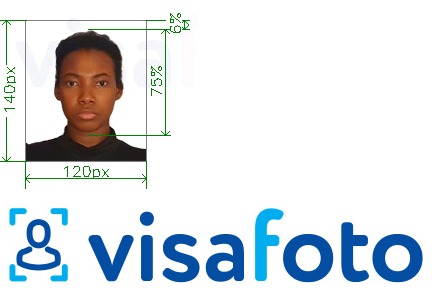 Ví dụ cho ảnh với Hộ chiếu Nigeria 120x140 pixel cùng kích cỡ xác định chính xác.